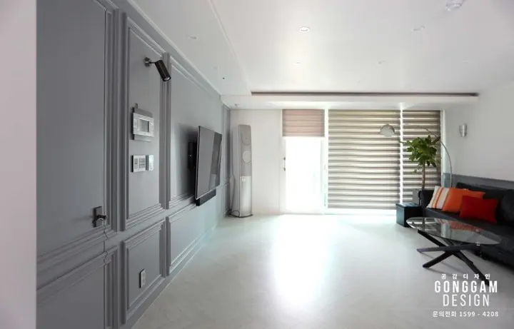 휴먼시아 30평 거실 인테리어 시공 사진 (공감디자인, 2018년)